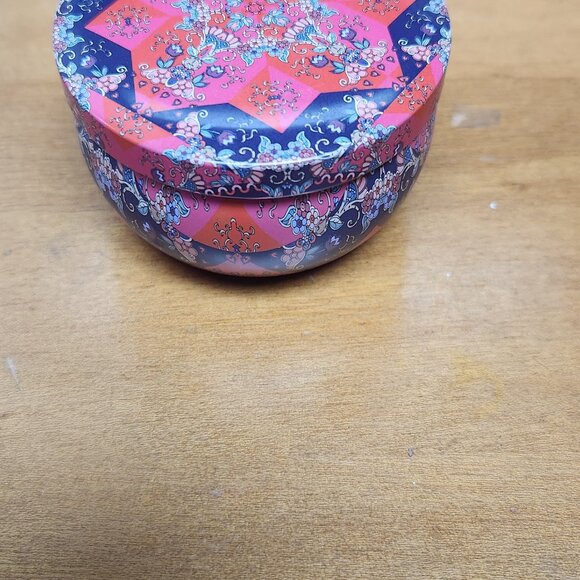 Decorative Pink and Blue Candle Holder - Picture 2 of 5